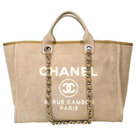 chanel grand shopper tote beige|chanel canvas tote 2021.